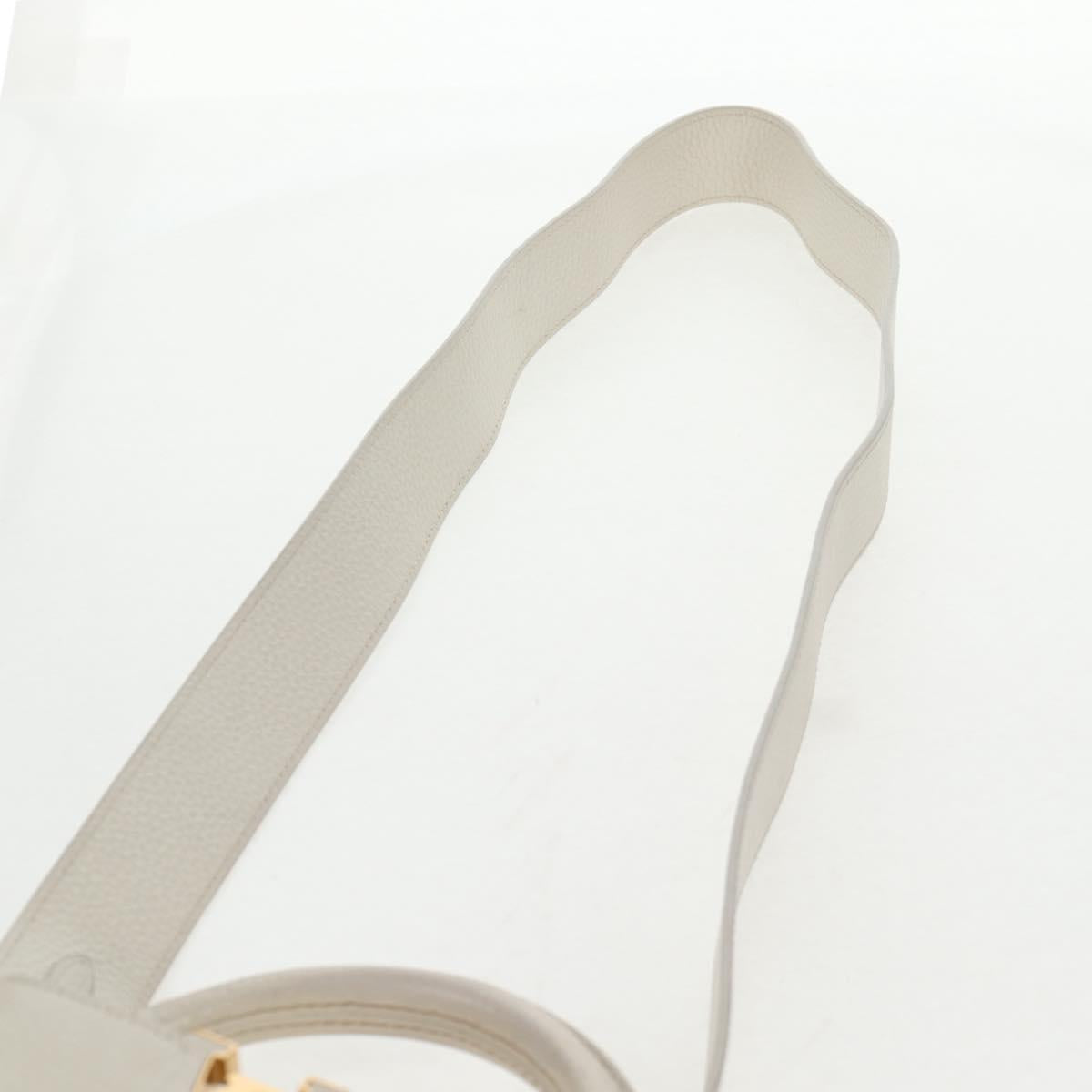 LOUIS VUITTON Capusine BB Bag Taurillon Leather 2way White M55832 LV Auth gh935V