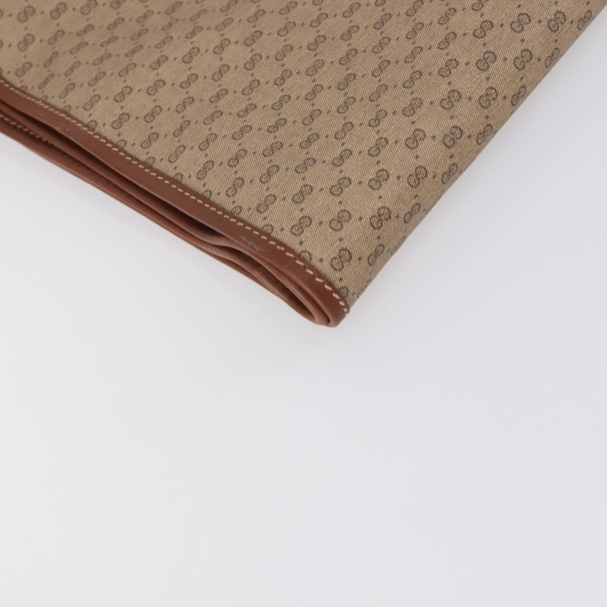 GUCCI Micro GG Supreme Garment Cover PVC Beige Gold Auth gh944