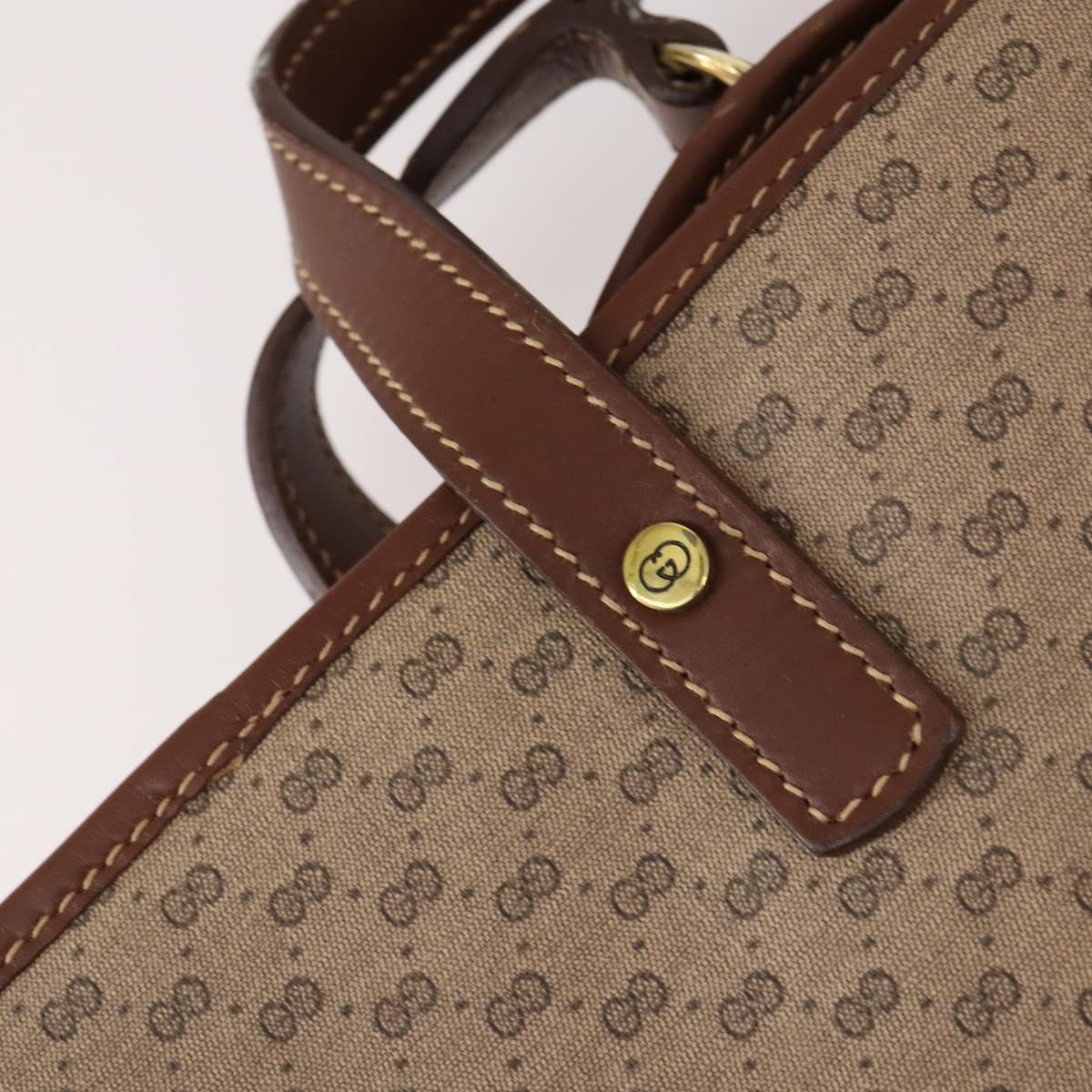 GUCCI Micro GG Supreme Garment Cover PVC Beige Gold Auth gh944