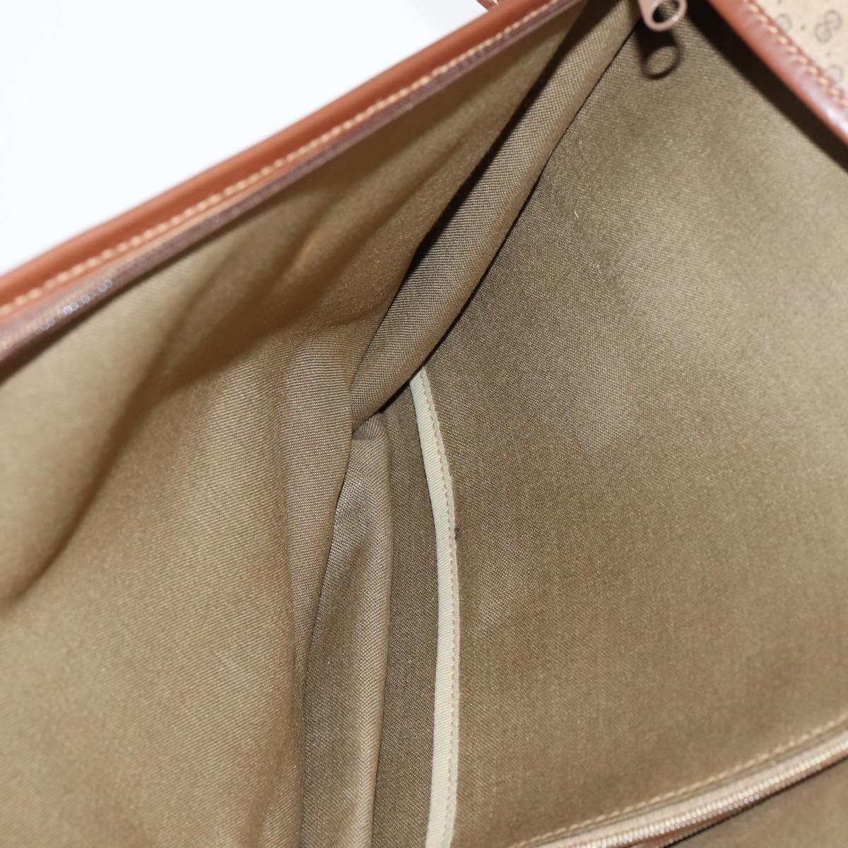 GUCCI Micro GG Supreme Garment Cover PVC Beige Gold Auth gh944