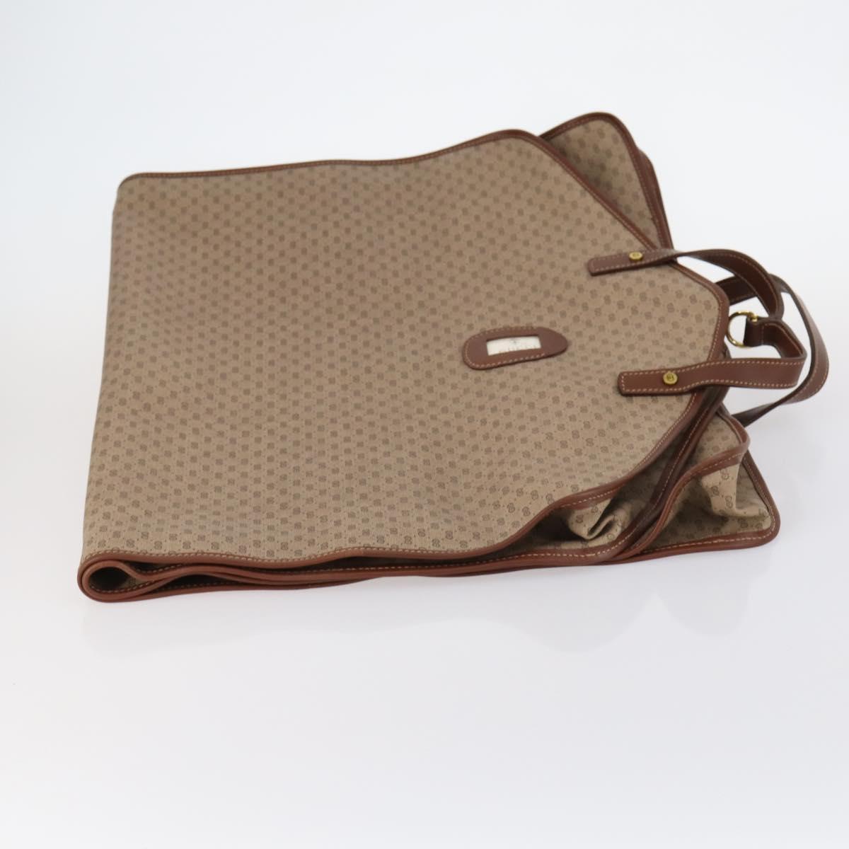 GUCCI Micro GG Supreme Garment Cover PVC Beige Gold Auth gh944