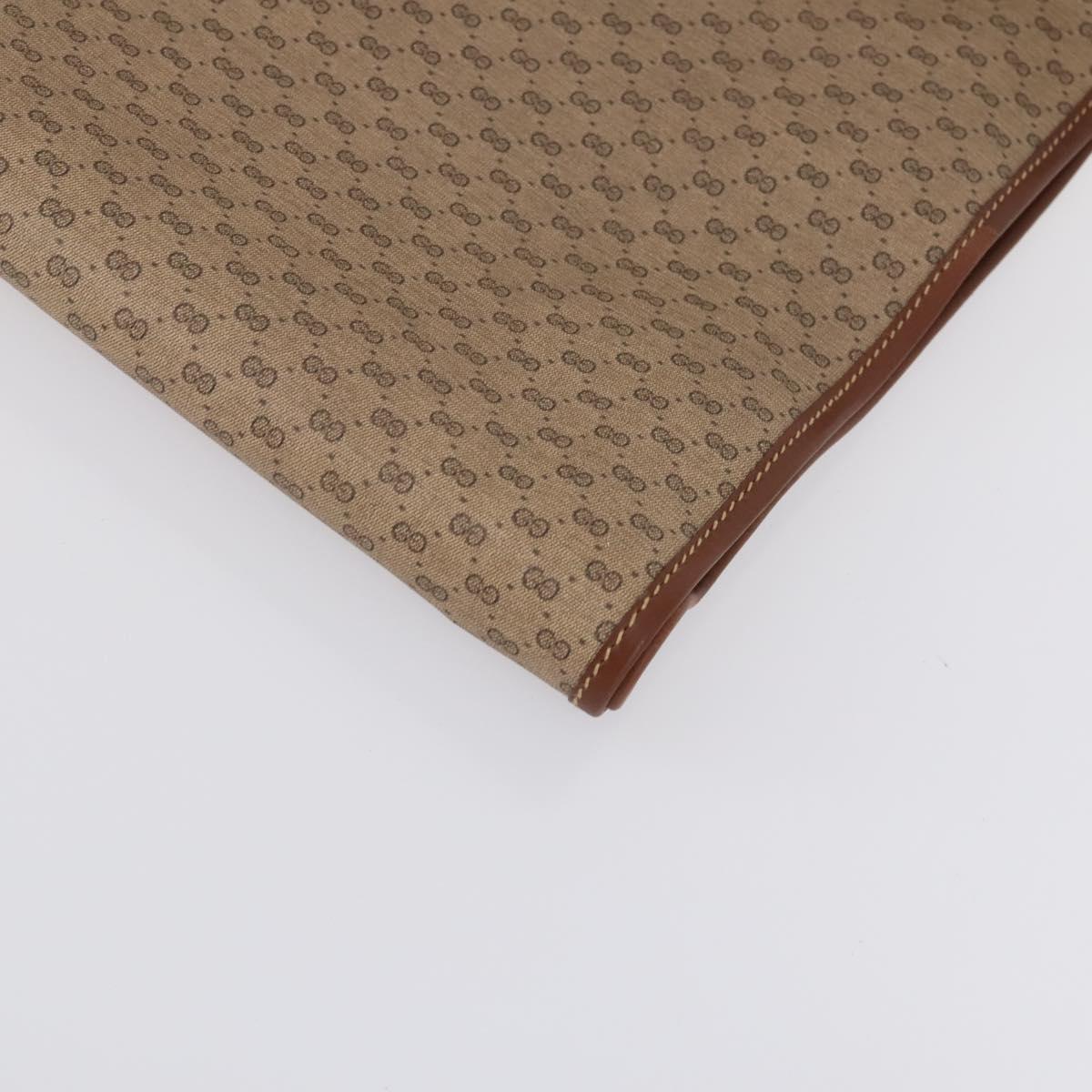 GUCCI Micro GG Supreme Garment Cover PVC Beige Gold Auth gh944