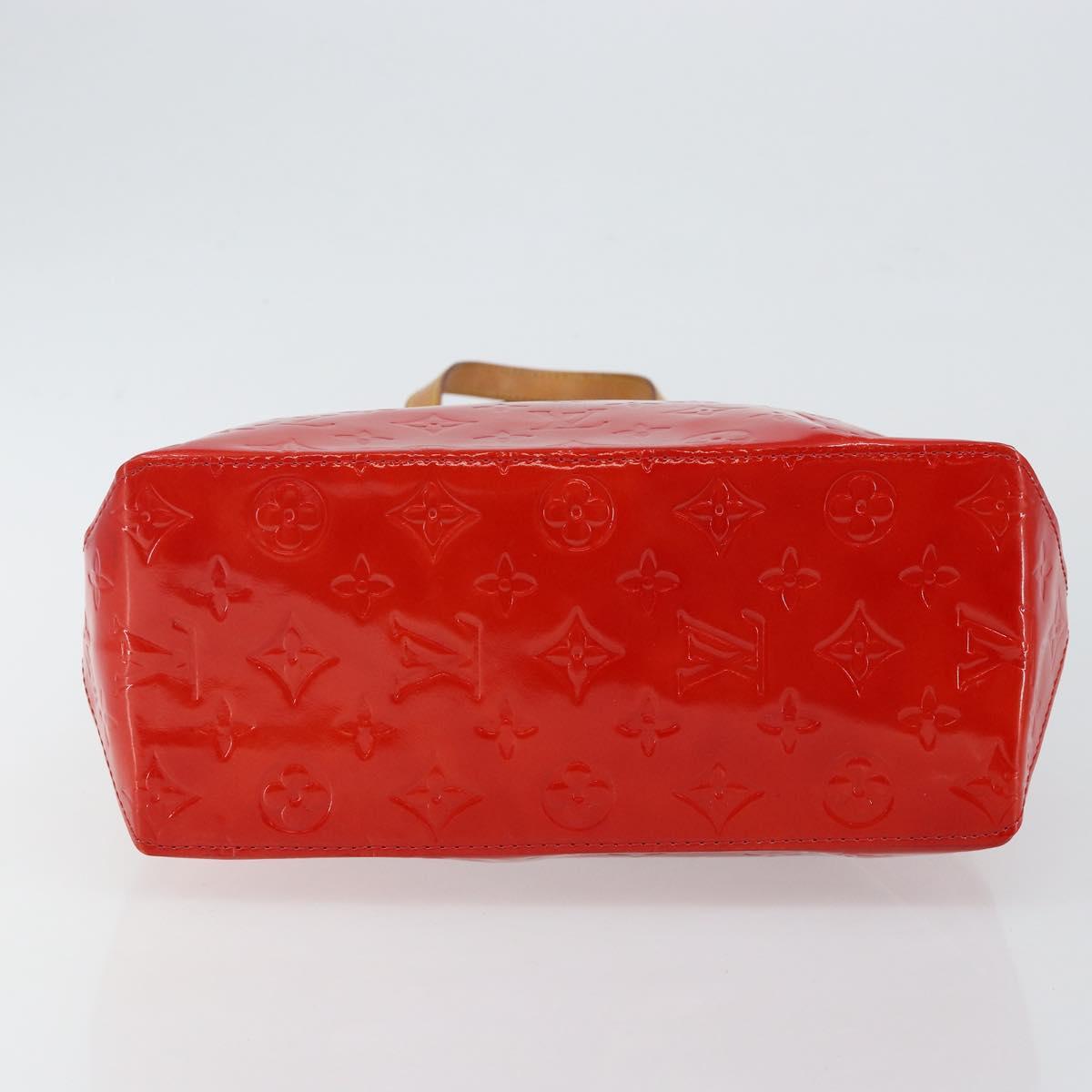 LOUIS VUITTON Monogram Vernis Reade MM Hand Bag Red Rouge M91086 LV Auth gh948
