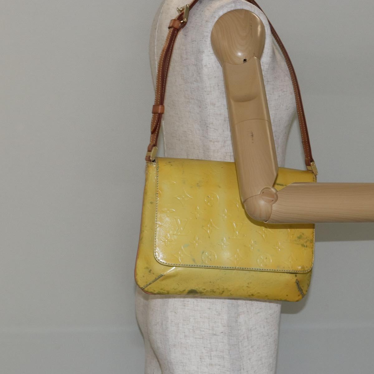 LOUIS VUITTON Monogram Vernis Thompson Street Bag Gris M91008 LV Auth gh949