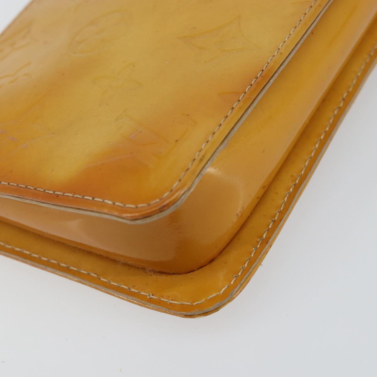 LOUIS VUITTON Monogram Vernis Lexington Pouch Beige M91010 LV Auth gh950