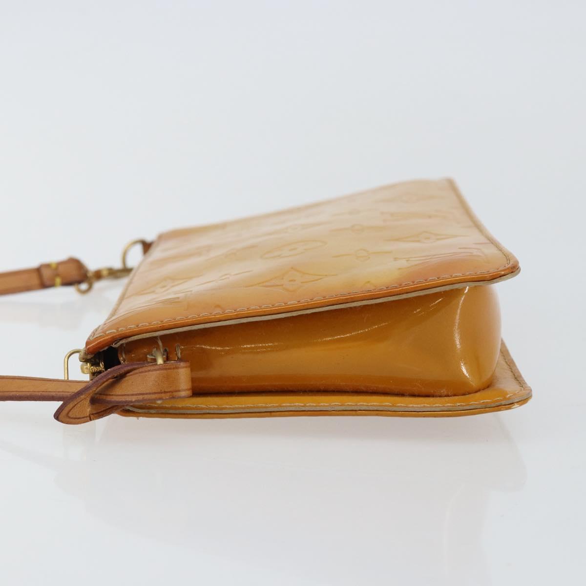 LOUIS VUITTON Monogram Vernis Lexington Pouch Beige M91010 LV Auth gh950