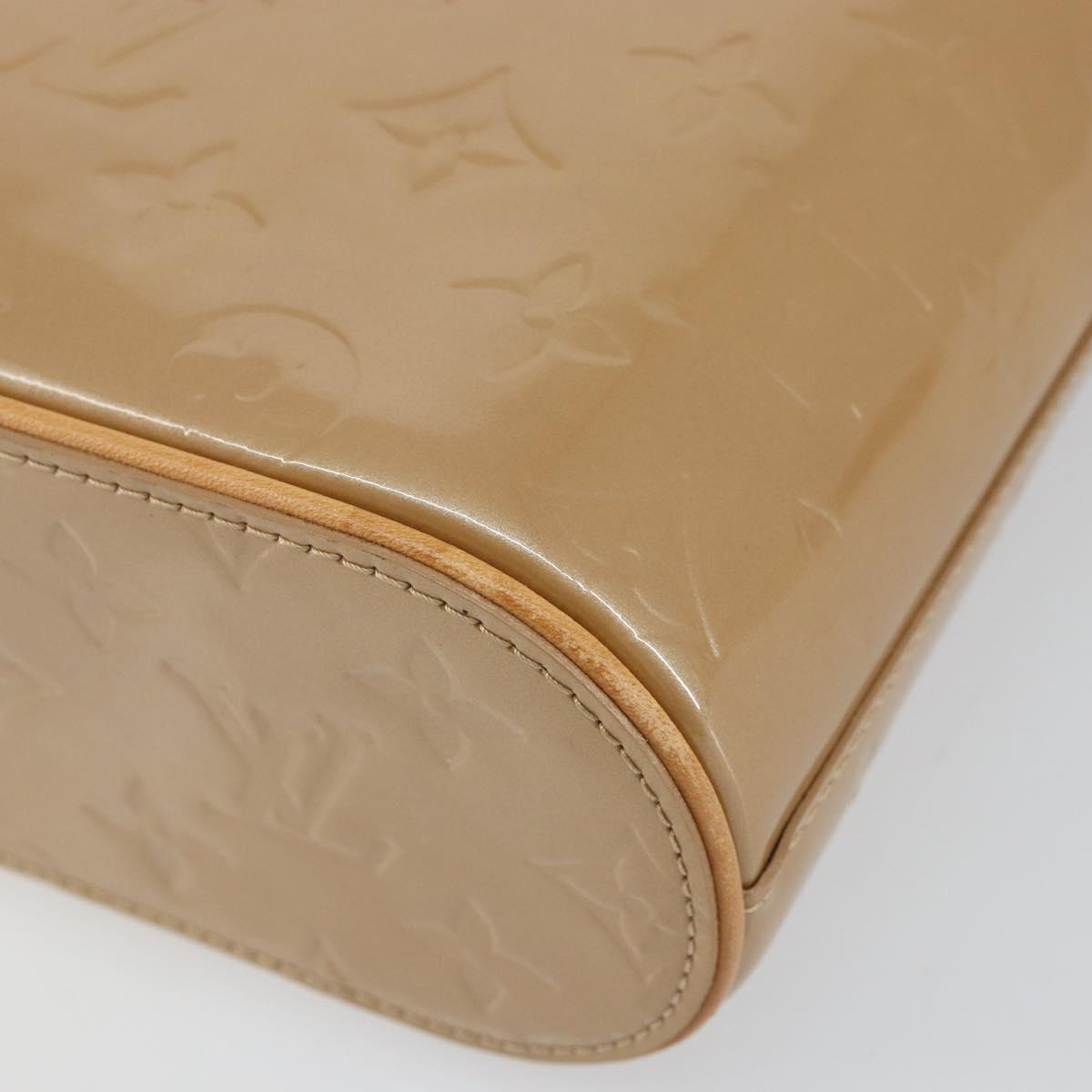 LOUIS VUITTON Vernis Stillwood Vertical Hand Bag Noisette M91364 LV Auth gh952