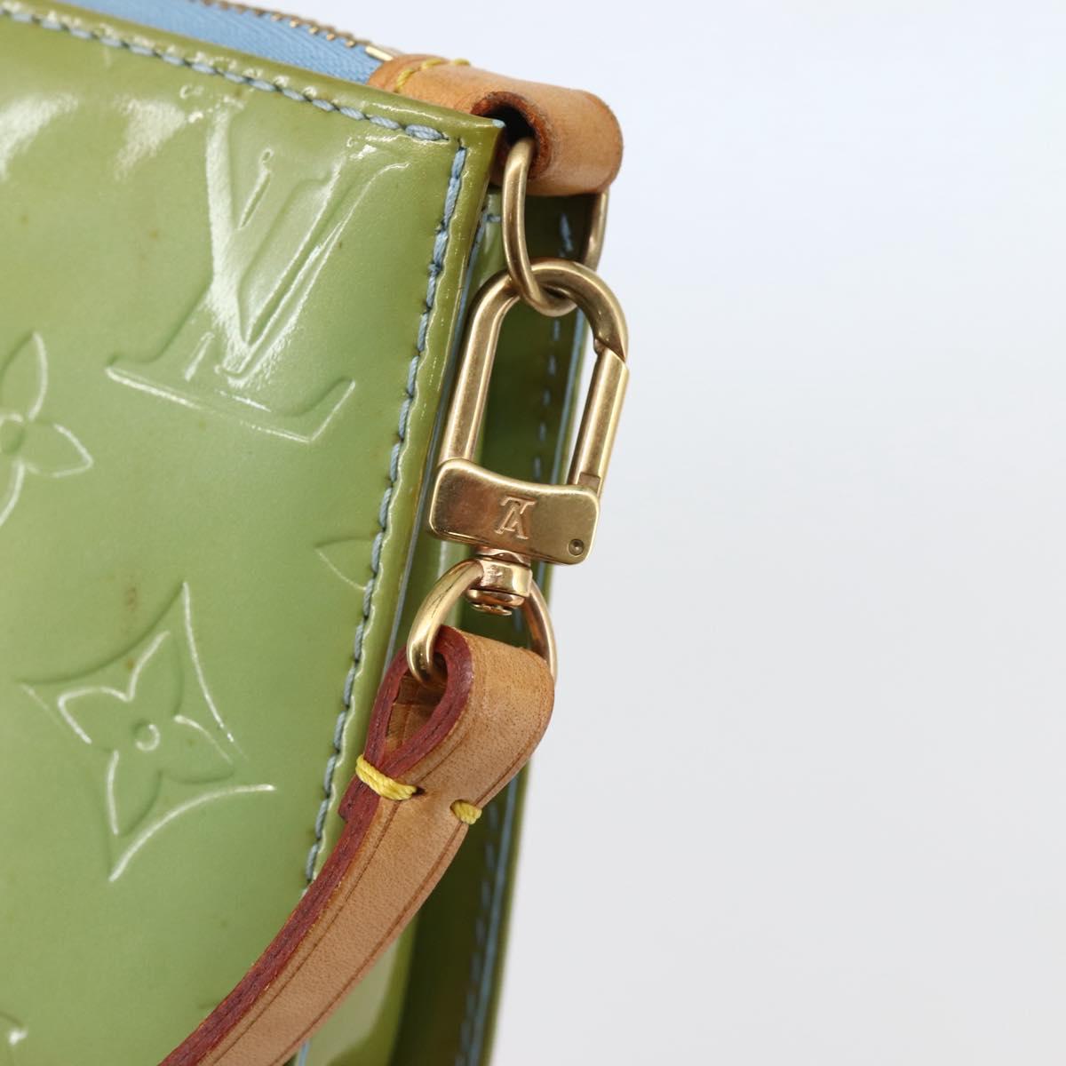 LOUIS VUITTON Monogram Vernis Lexington Pouch Baby Blue M91011 LV Auth gh953