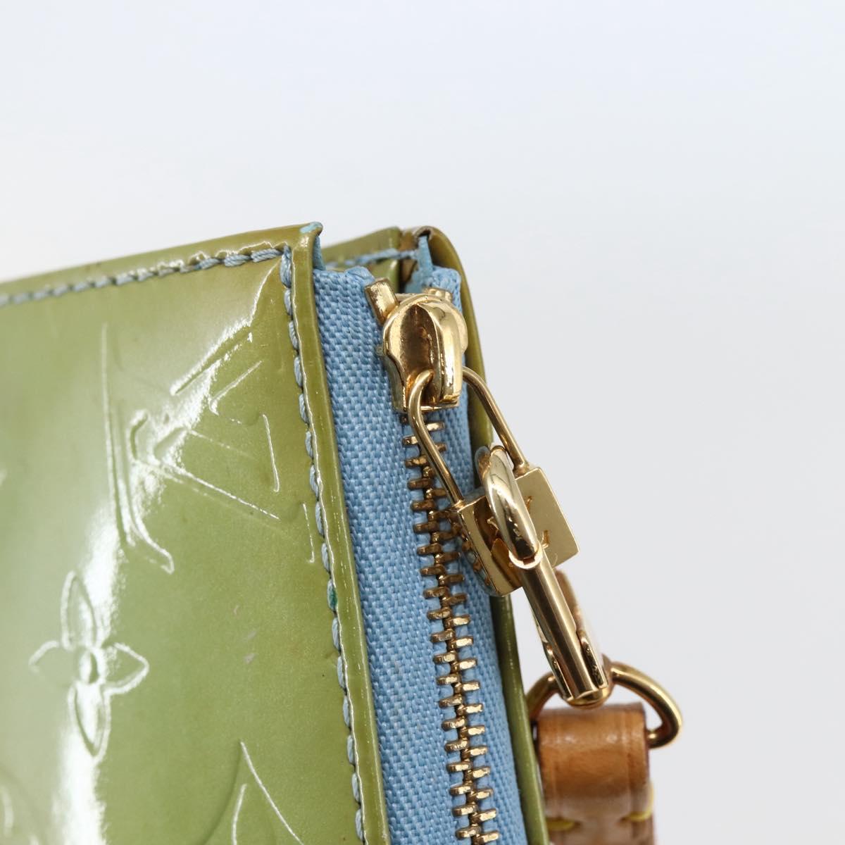 LOUIS VUITTON Monogram Vernis Lexington Pouch Baby Blue M91011 LV Auth gh953