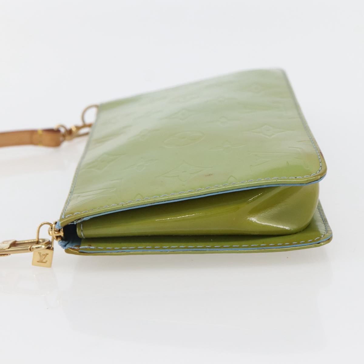 LOUIS VUITTON Monogram Vernis Lexington Pouch Baby Blue M91011 LV Auth gh953