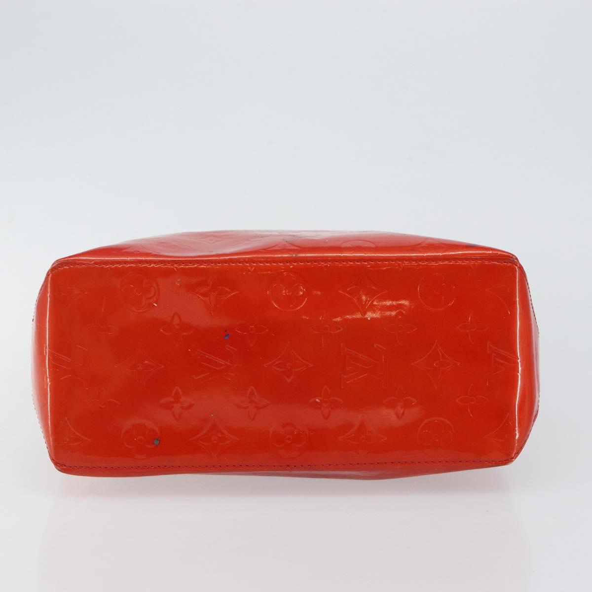 LOUIS VUITTON Monogram Vernis Reade MM Hand Bag Red Rouge M91086 LV Auth gh954