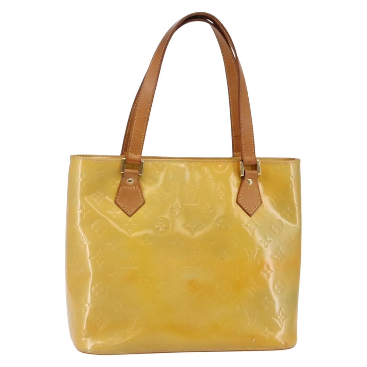 LOUIS VUITTON Monogram Vernis Houston Hand Bag Gris M91053 LV Auth gh955