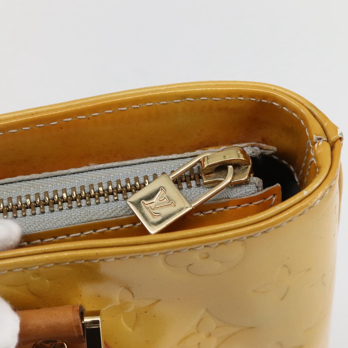 LOUIS VUITTON Monogram Vernis Houston Hand Bag Gris M91053 LV Auth gh955