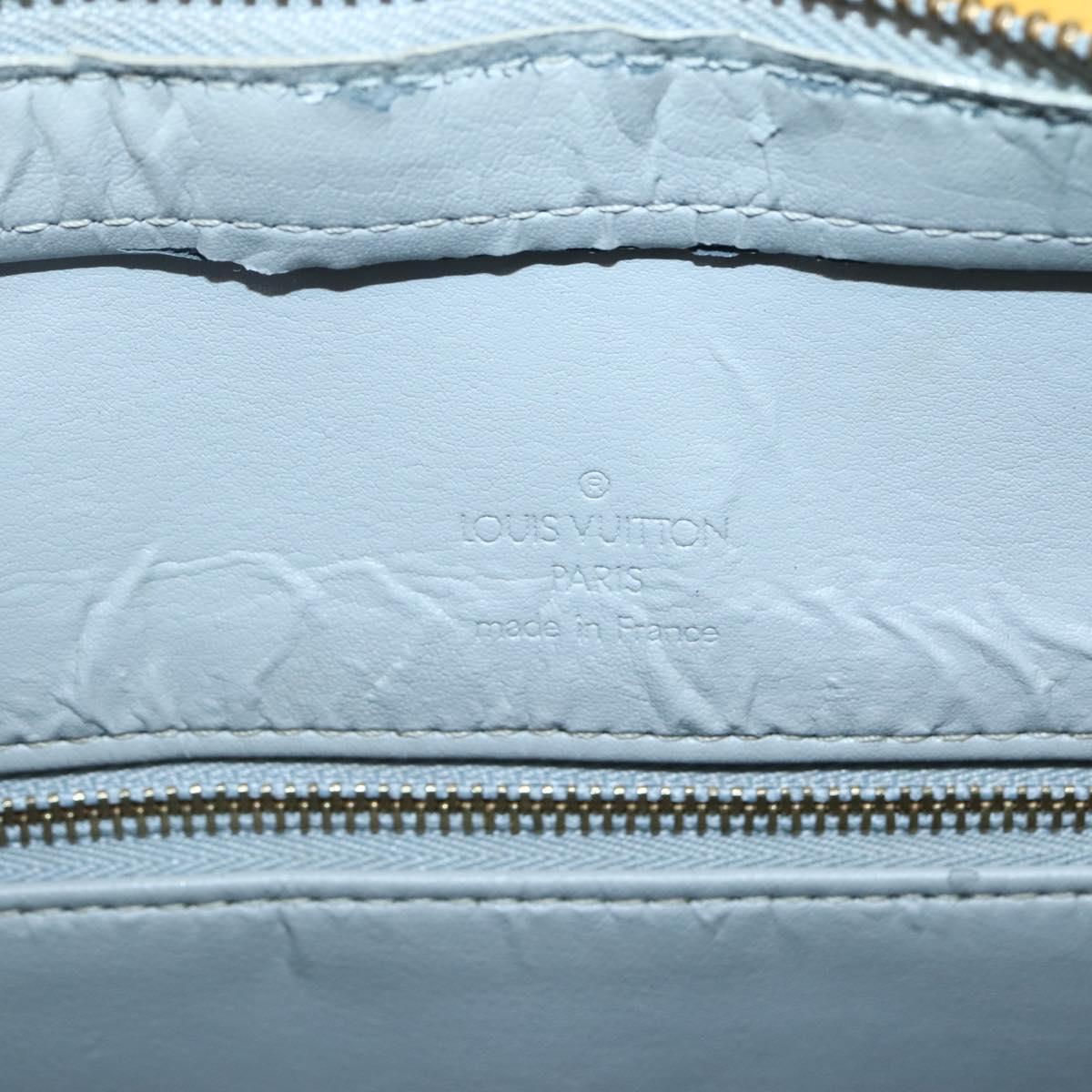 LOUIS VUITTON Monogram Vernis Houston Hand Bag Gris M91053 LV Auth gh955