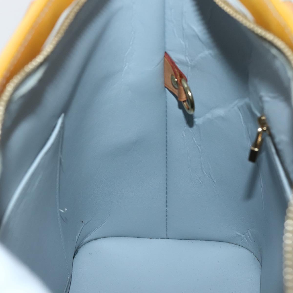 LOUIS VUITTON Monogram Vernis Houston Hand Bag Gris M91053 LV Auth gh955