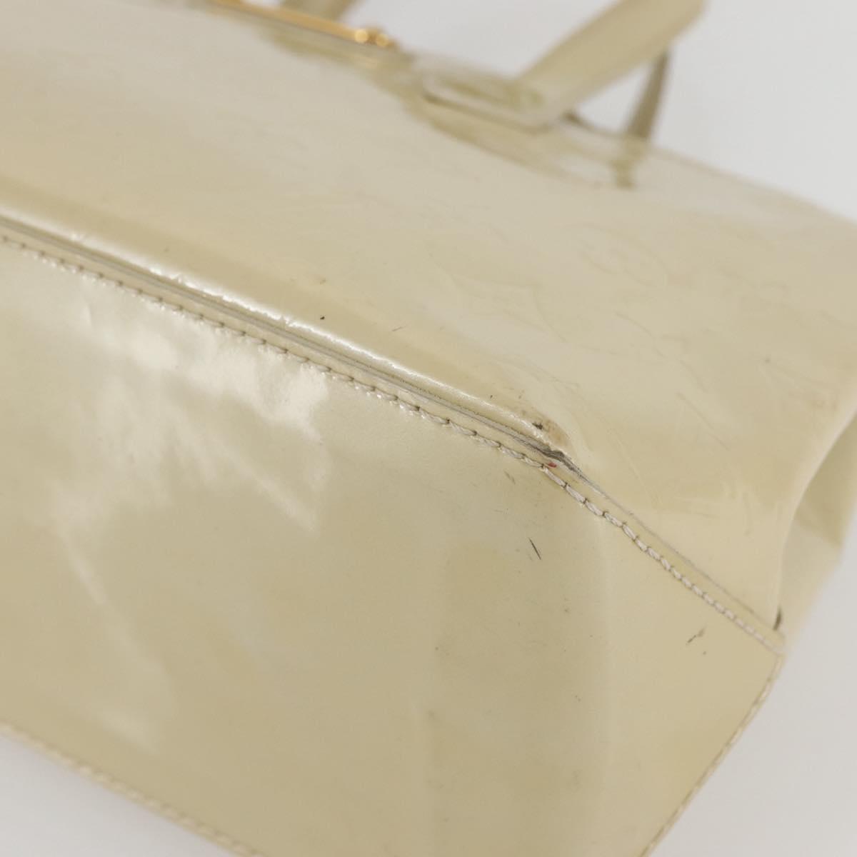 LOUIS VUITTON Monogram Vernis Wilshire PM Hand Bag Broncorail M91452 Auth gh956