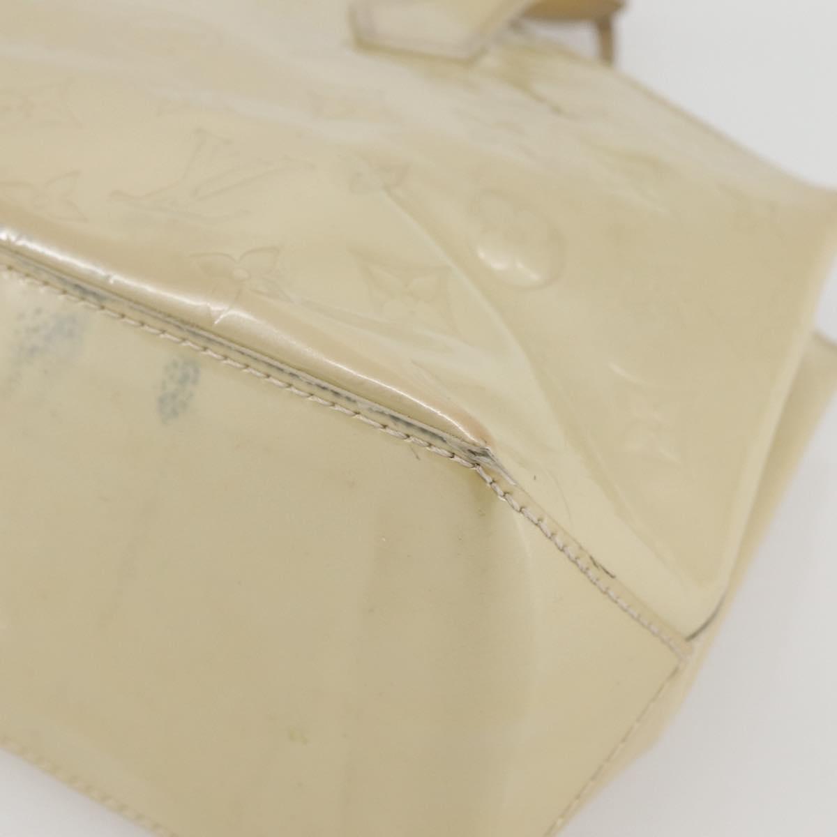 LOUIS VUITTON Monogram Vernis Wilshire PM Hand Bag Broncorail M91452 Auth gh956