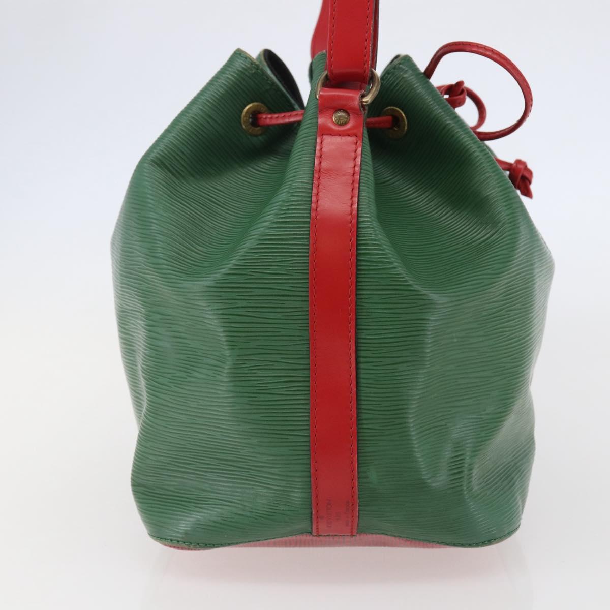 LOUIS VUITTON Epi Petit Noe Shoulder Bag Bicolor Green Red M44147 LV Auth gh959