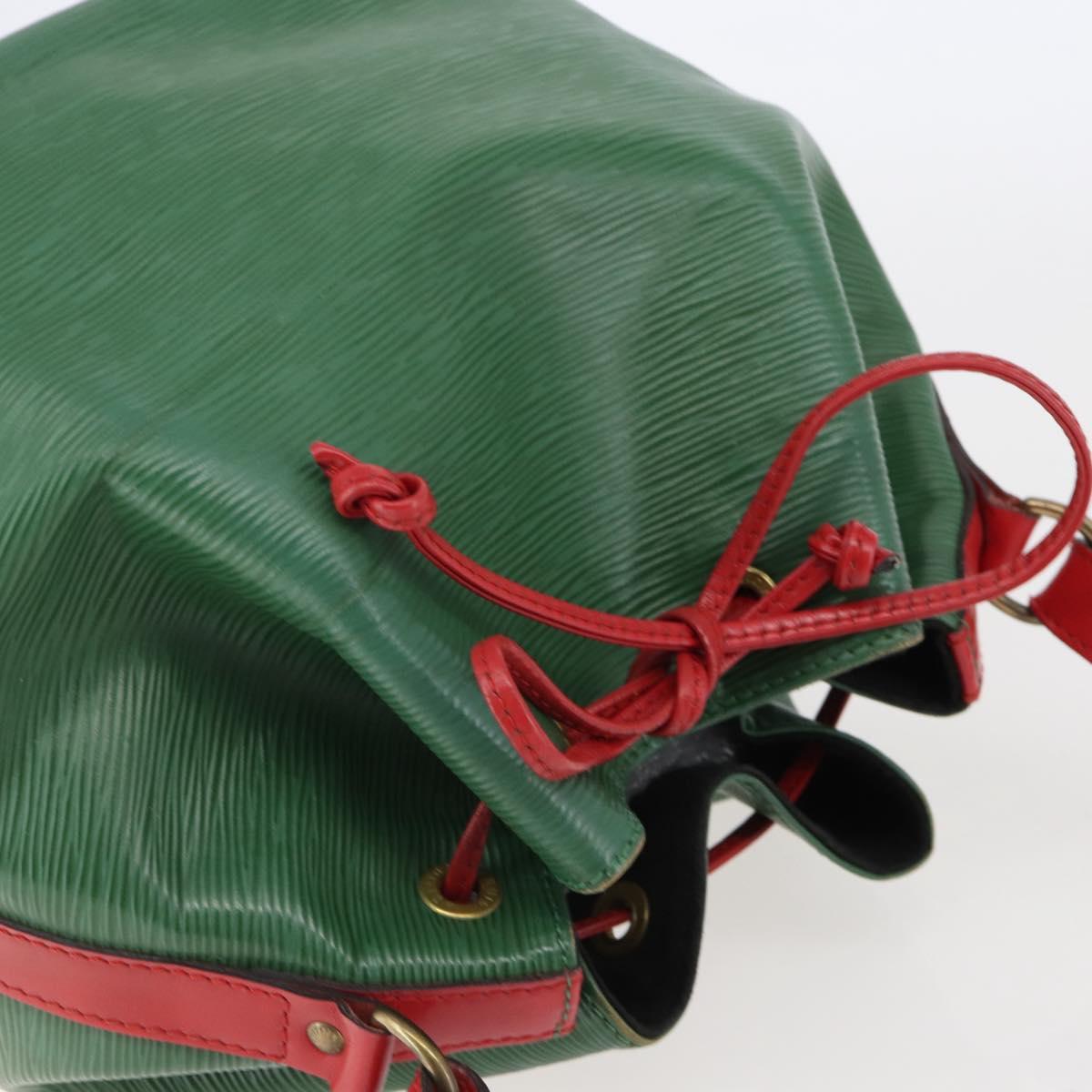 LOUIS VUITTON Epi Petit Noe Shoulder Bag Bicolor Green Red M44147 LV Auth gh959