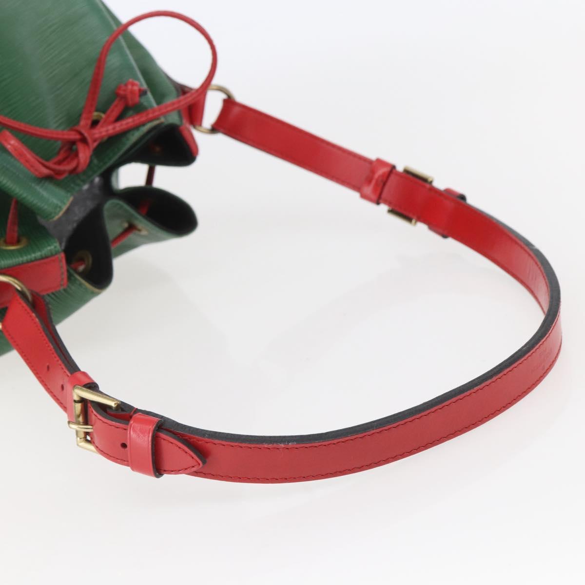 LOUIS VUITTON Epi Petit Noe Shoulder Bag Bicolor Green Red M44147 LV Auth gh959