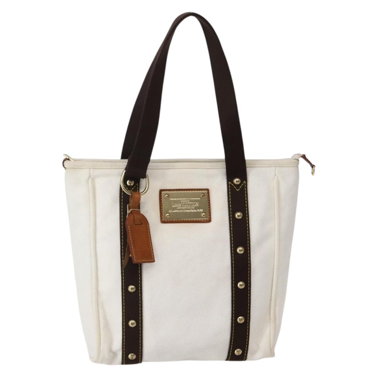 LOUIS VUITTON Cabas MM Antigua Tote Bag Brown Beige M40036 LV Auth gh961