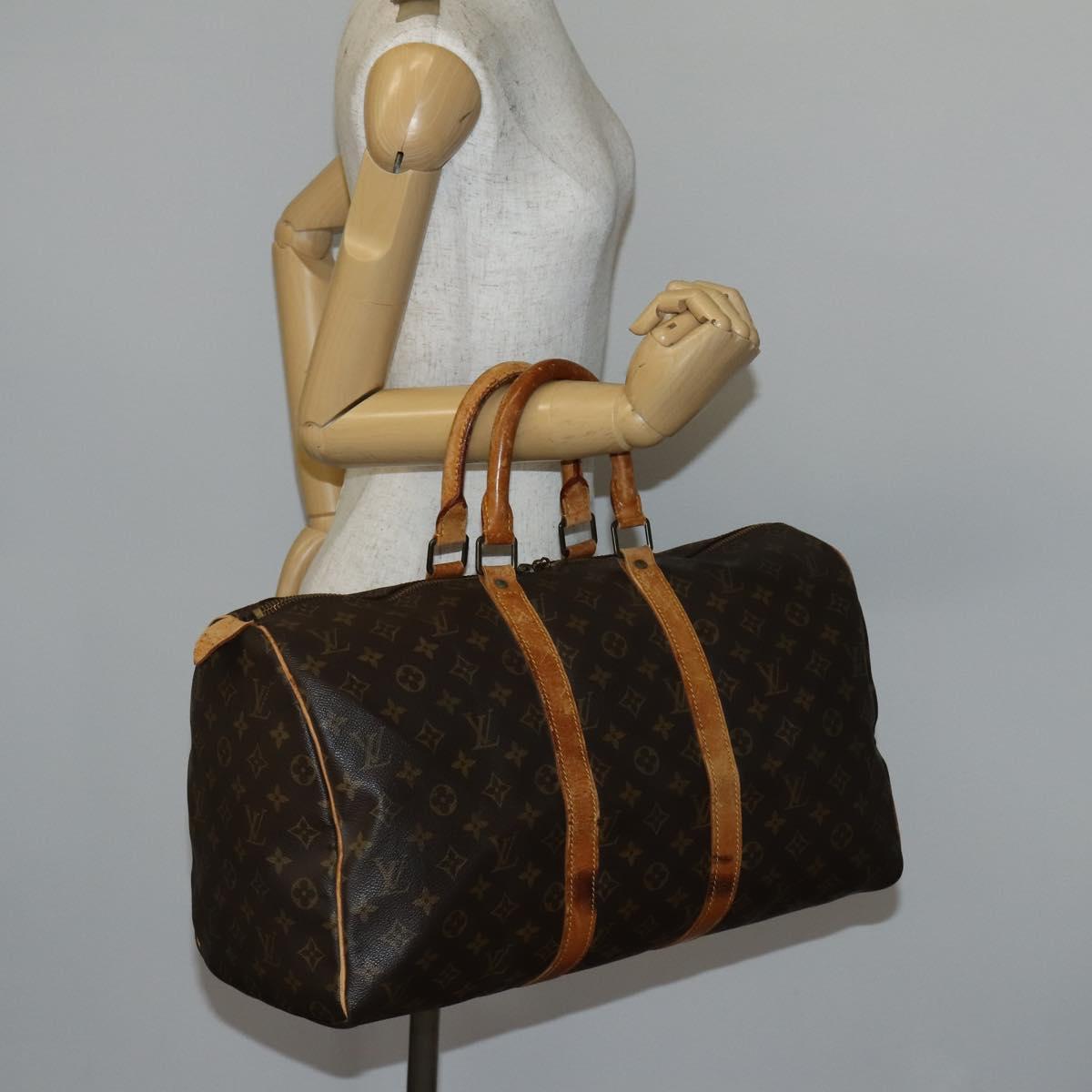 LOUIS VUITTON Monogram Keepall 45 Boston Bag M41428 LV Auth gh976