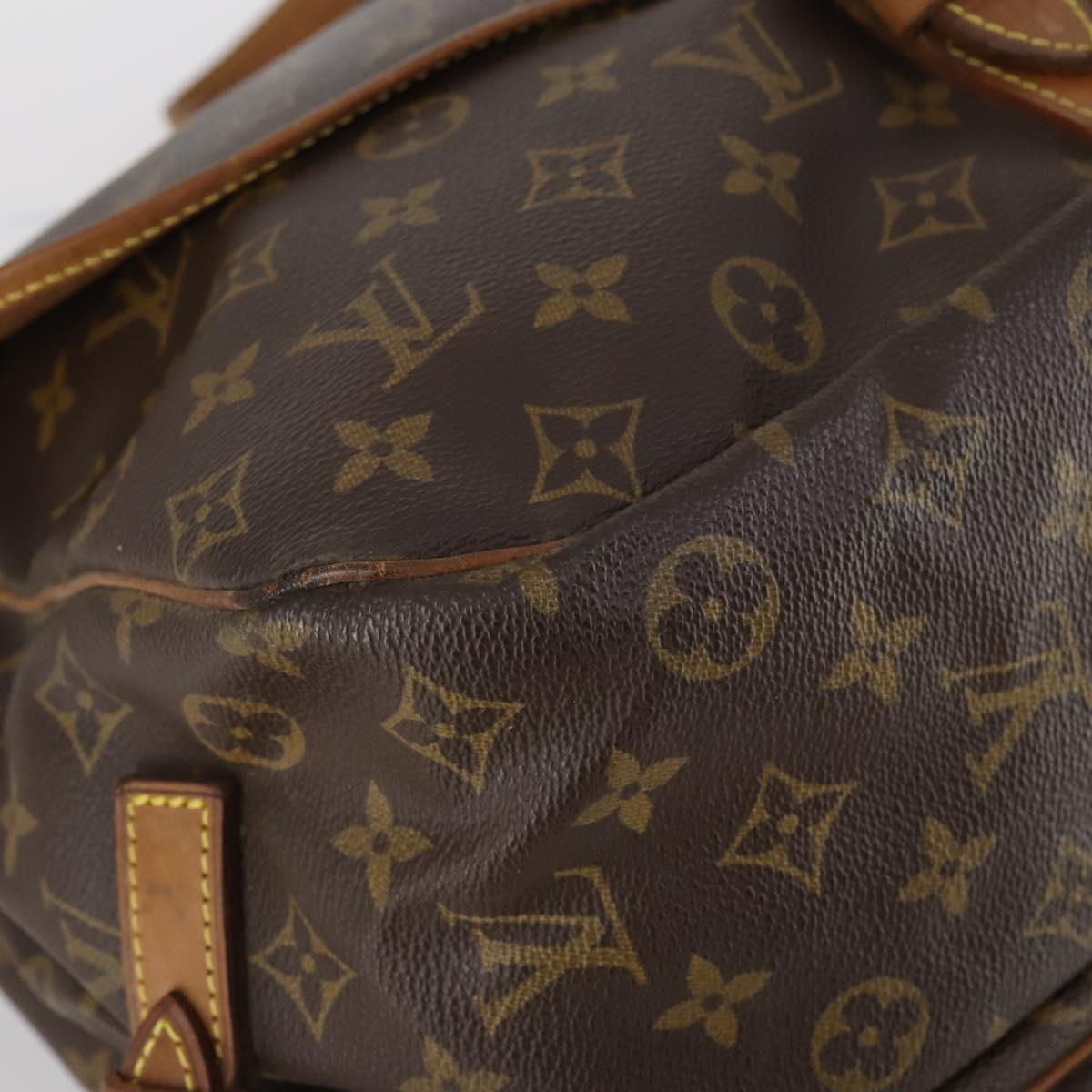 LOUIS VUITTON Monogram Saumur 35 Shoulder Bag M42254 LV Auth gh978