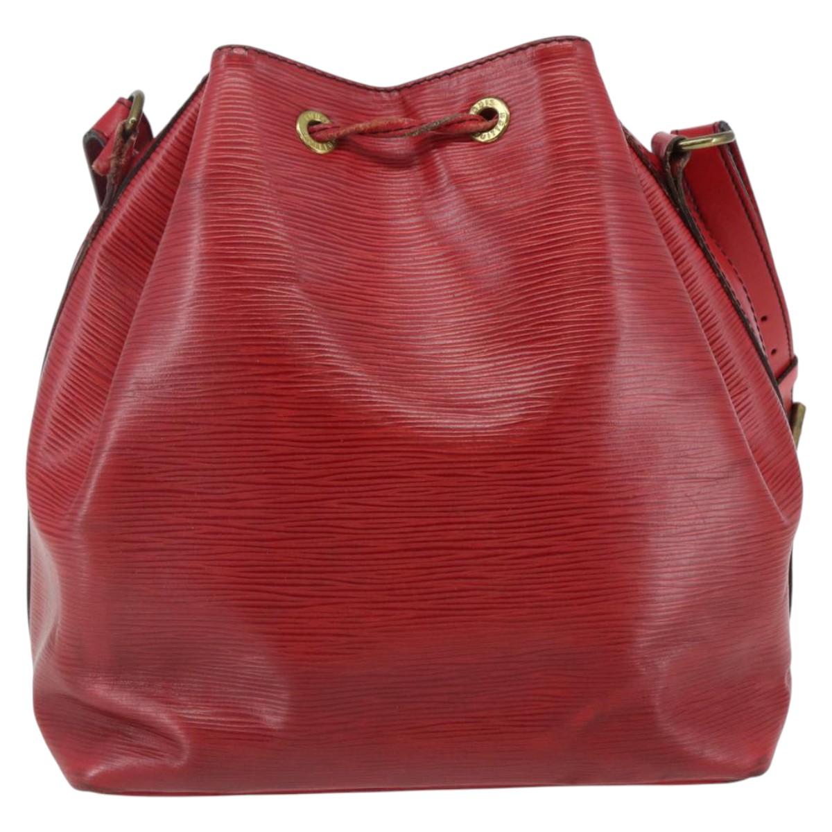 LOUIS VUITTON Epi Petit Noe Shoulder Bag Red M44107 LV Auth gh981