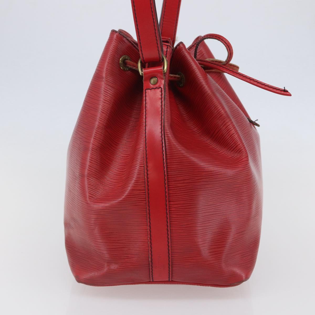 LOUIS VUITTON Epi Petit Noe Shoulder Bag Red M44107 LV Auth gh981