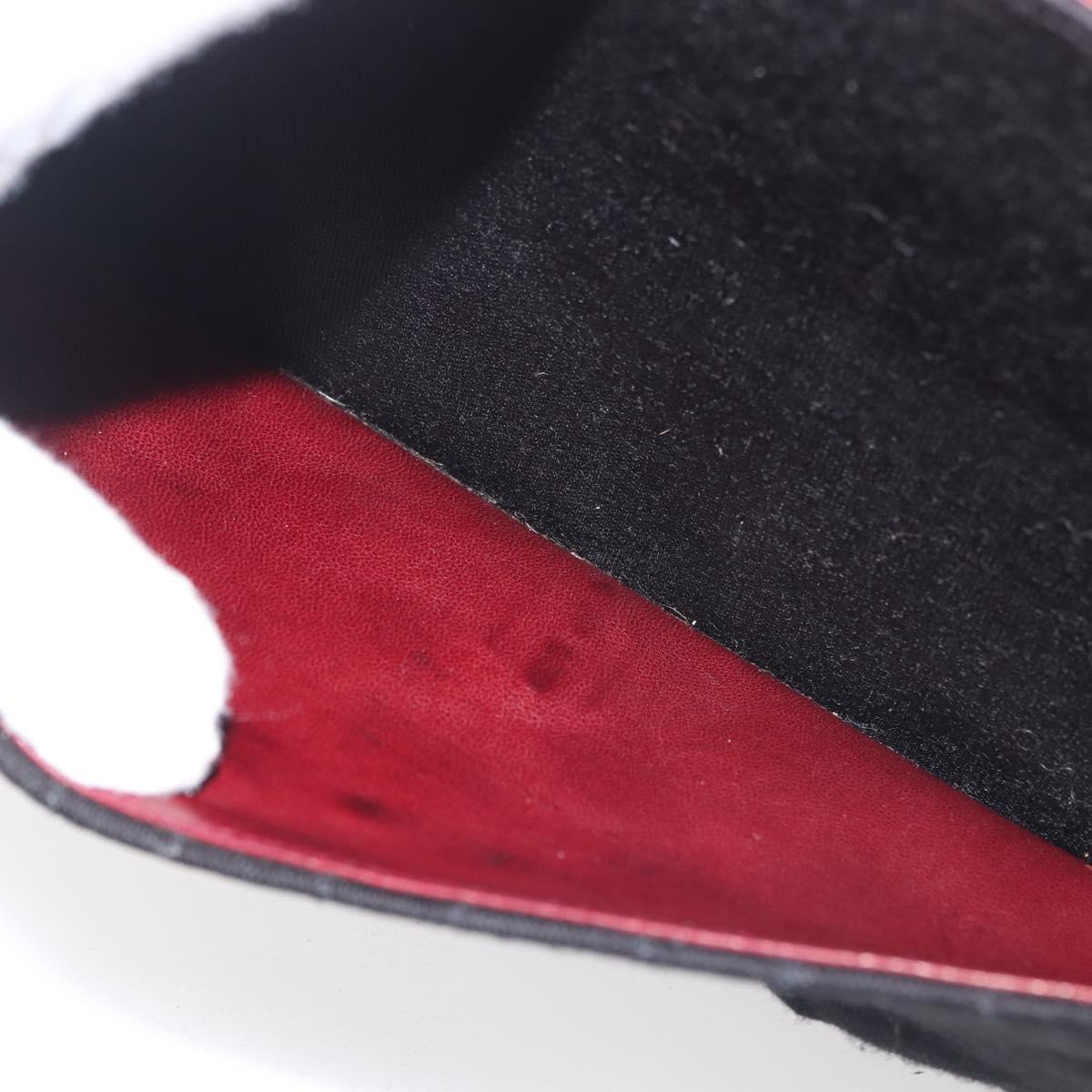 CHANEL Matelasse Chain Shoulder Bag Cotton Black Gold CC Auth gh984