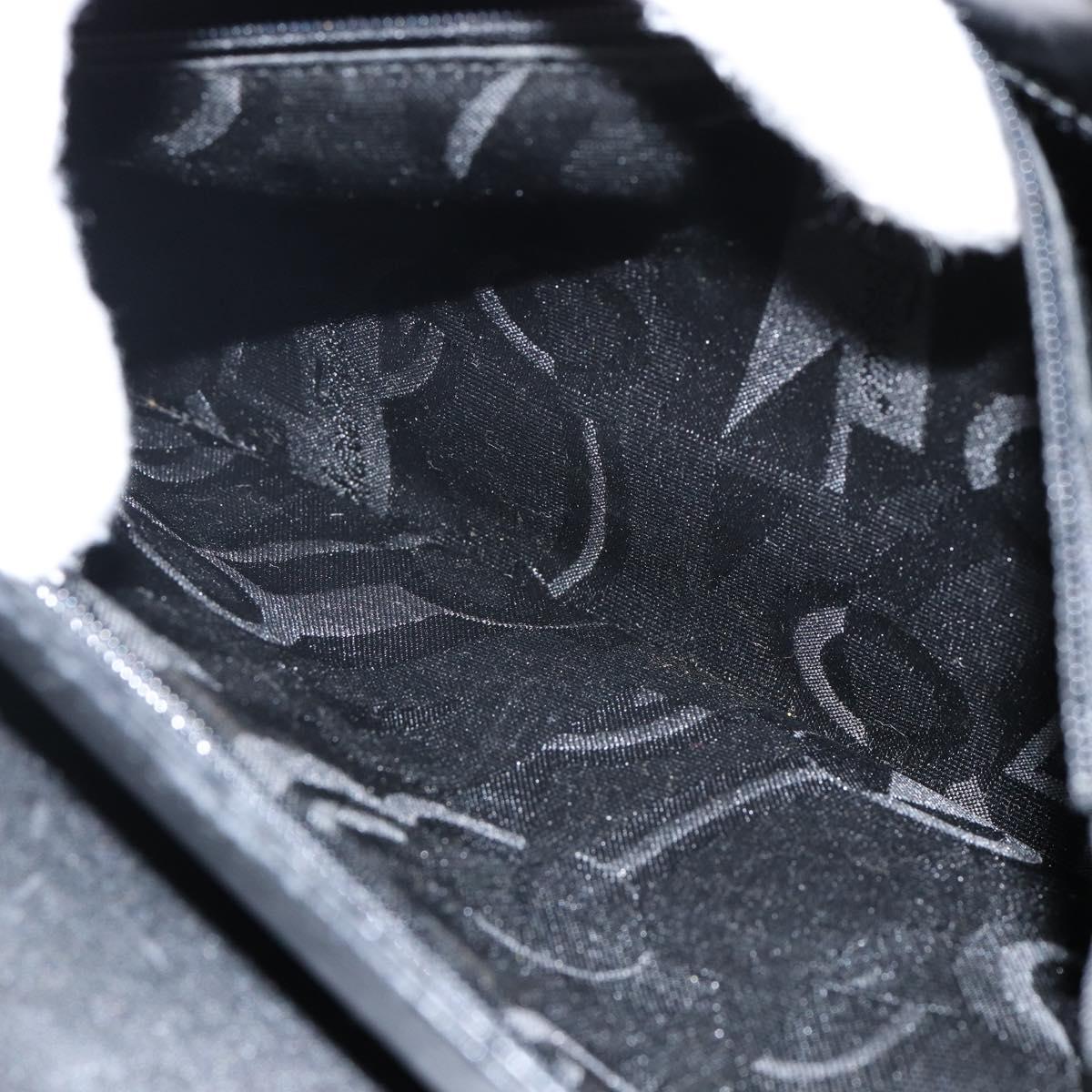 Salvatore Ferragamo Vala Shoulder Bag Leather Black Gold Auth gh986