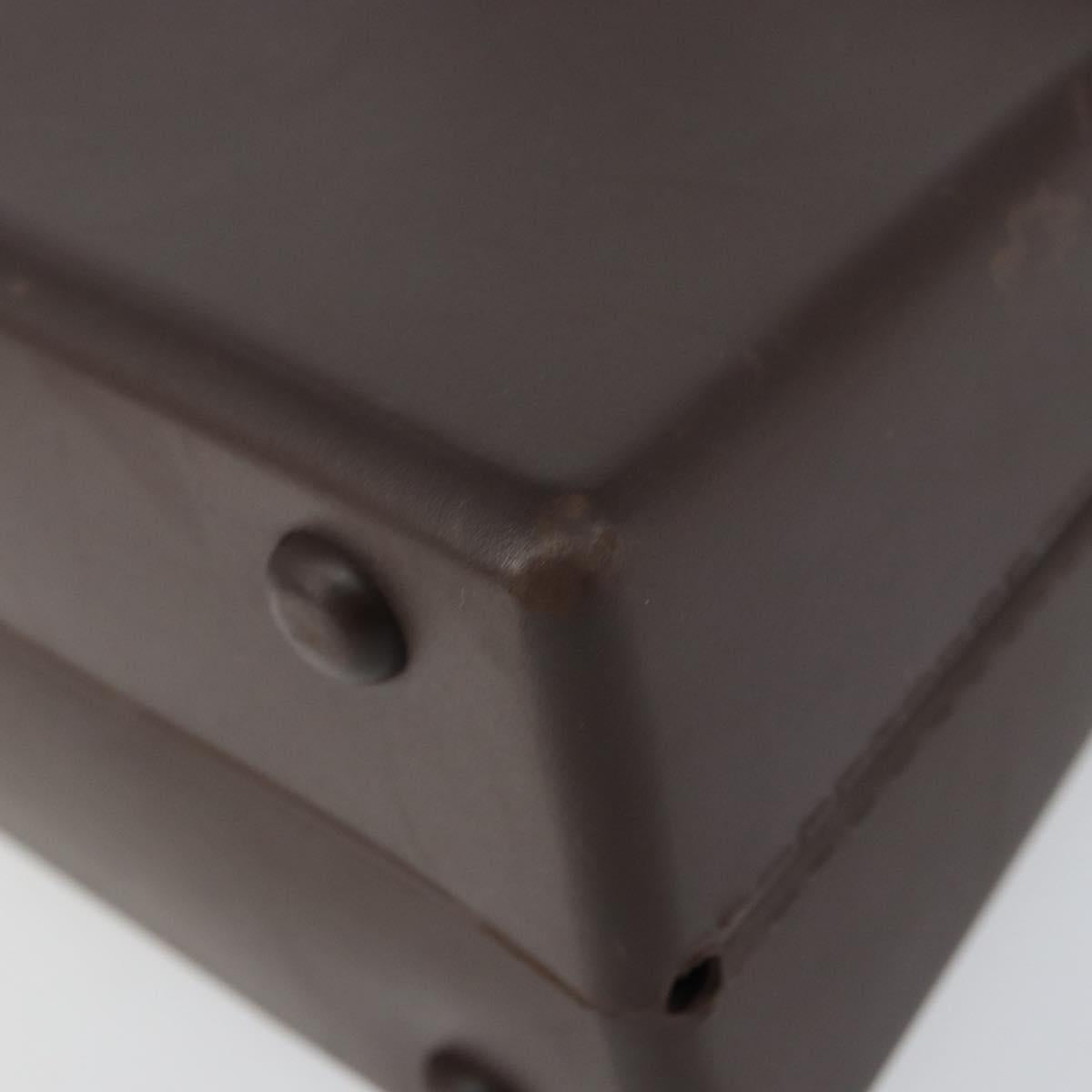 Salvatore Ferragamo Gancini Hand Bag Rubber Brown Auth gh987