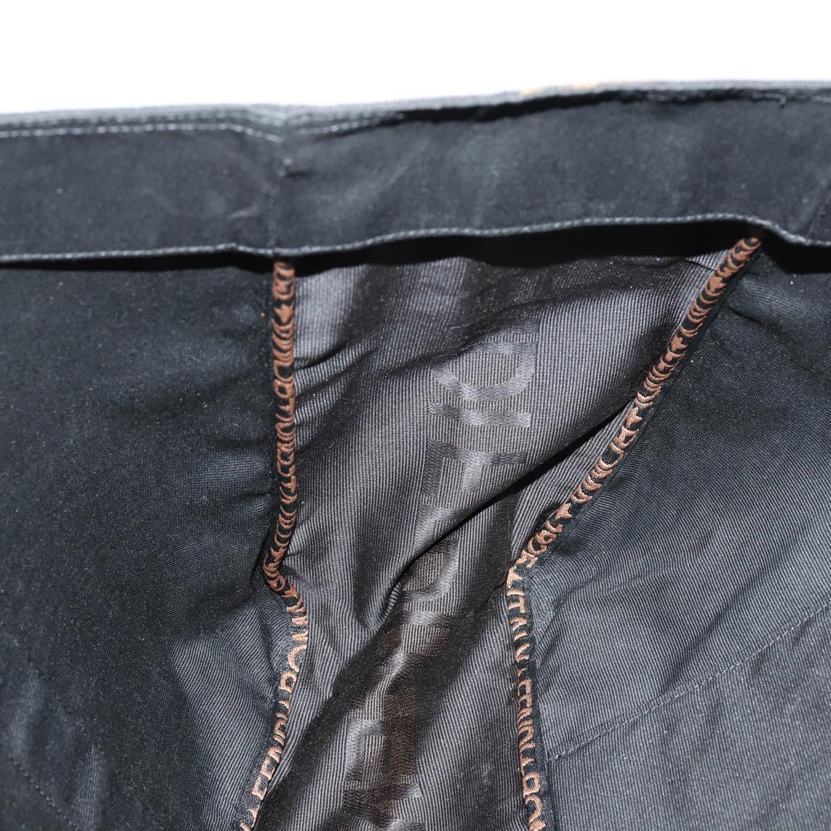 FENDI Tote Bag Nylon Black Silver Auth gh996