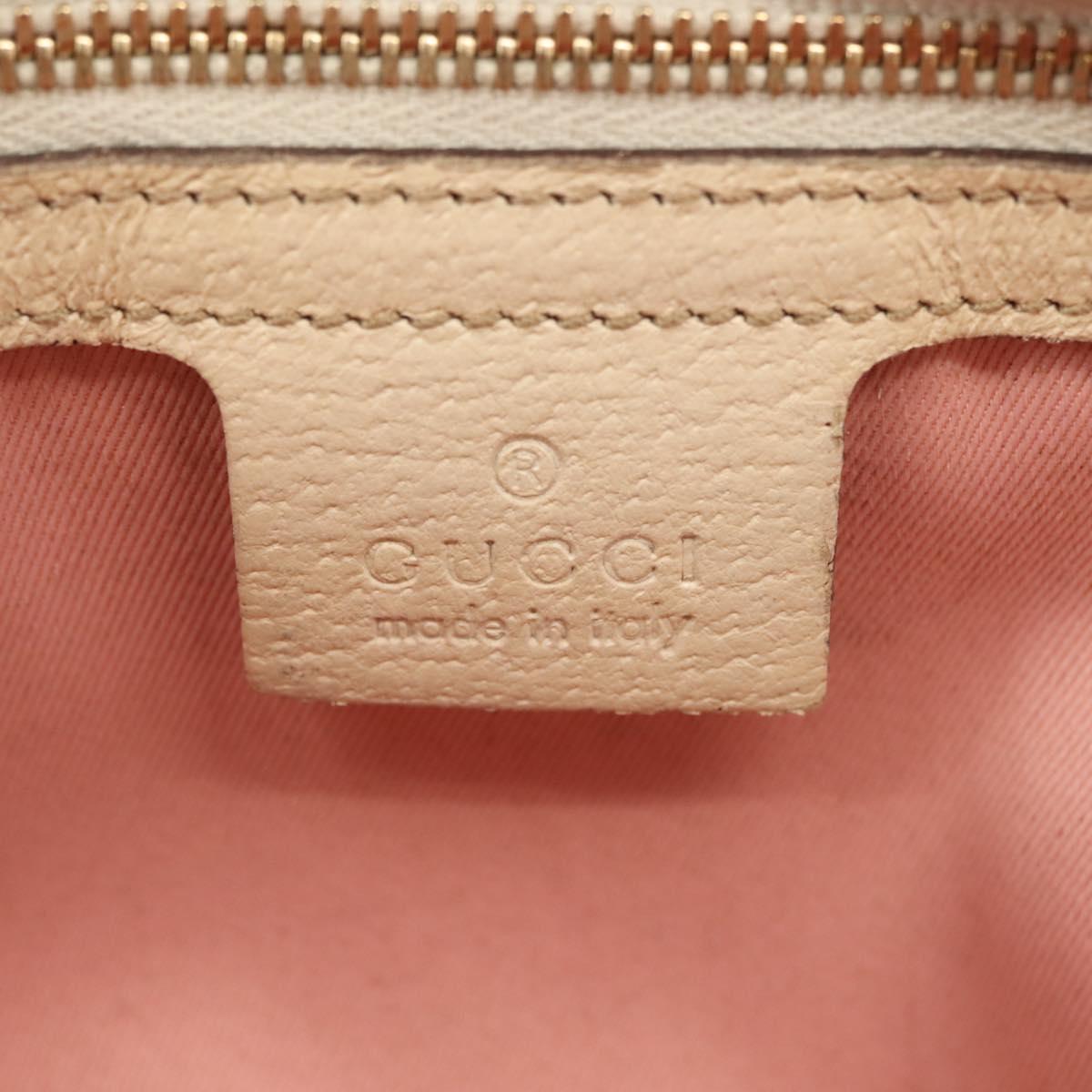 GUCCI GG Canvas Sherry Line Tote Bag Pink Gold khaki 137396 Auth gh999