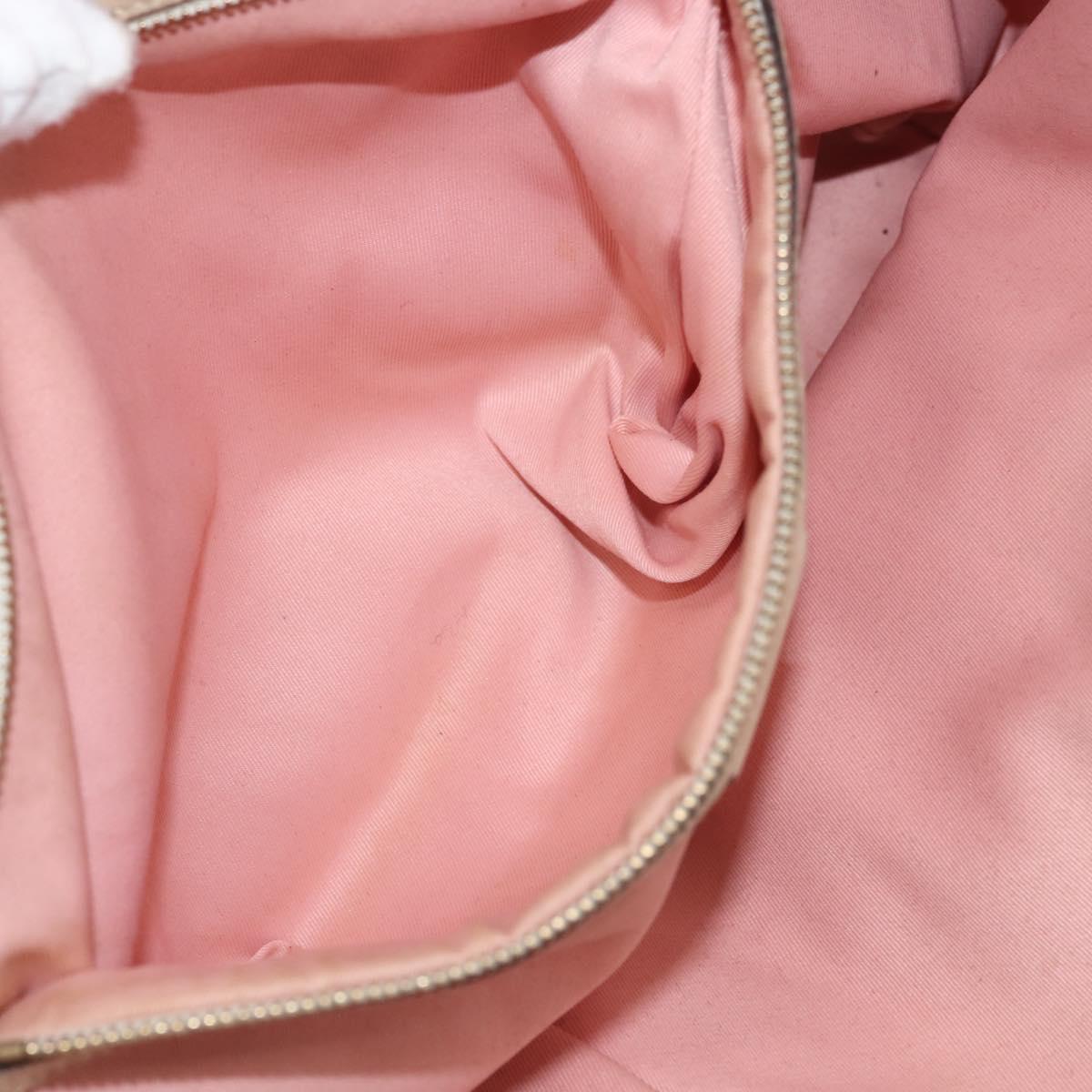 GUCCI GG Canvas Sherry Line Tote Bag Pink Gold khaki 137396 Auth gh999