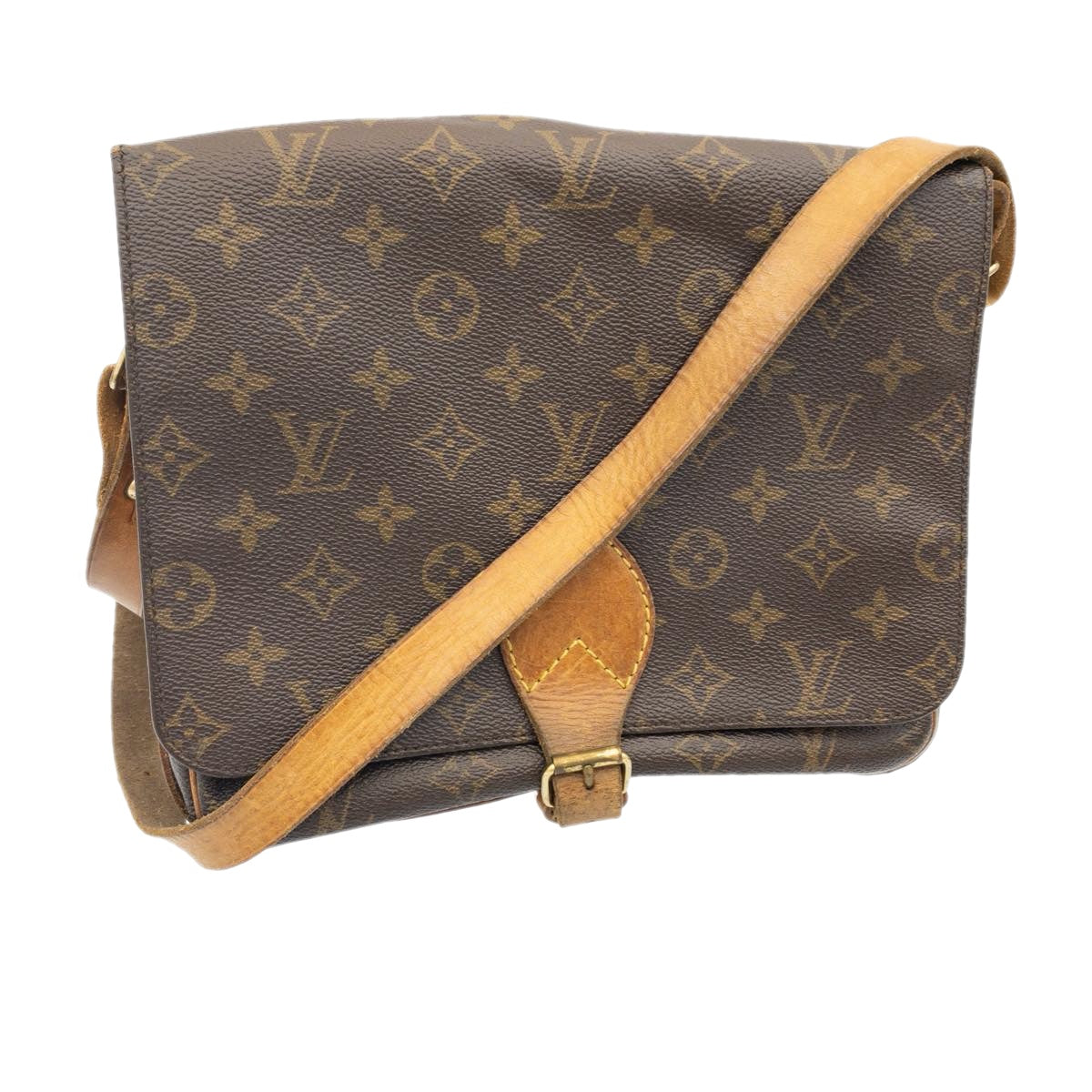 LOUIS VUITTON Monogram Cartouchiere GM Shoulder Bag M51252 LV Auth am1101g