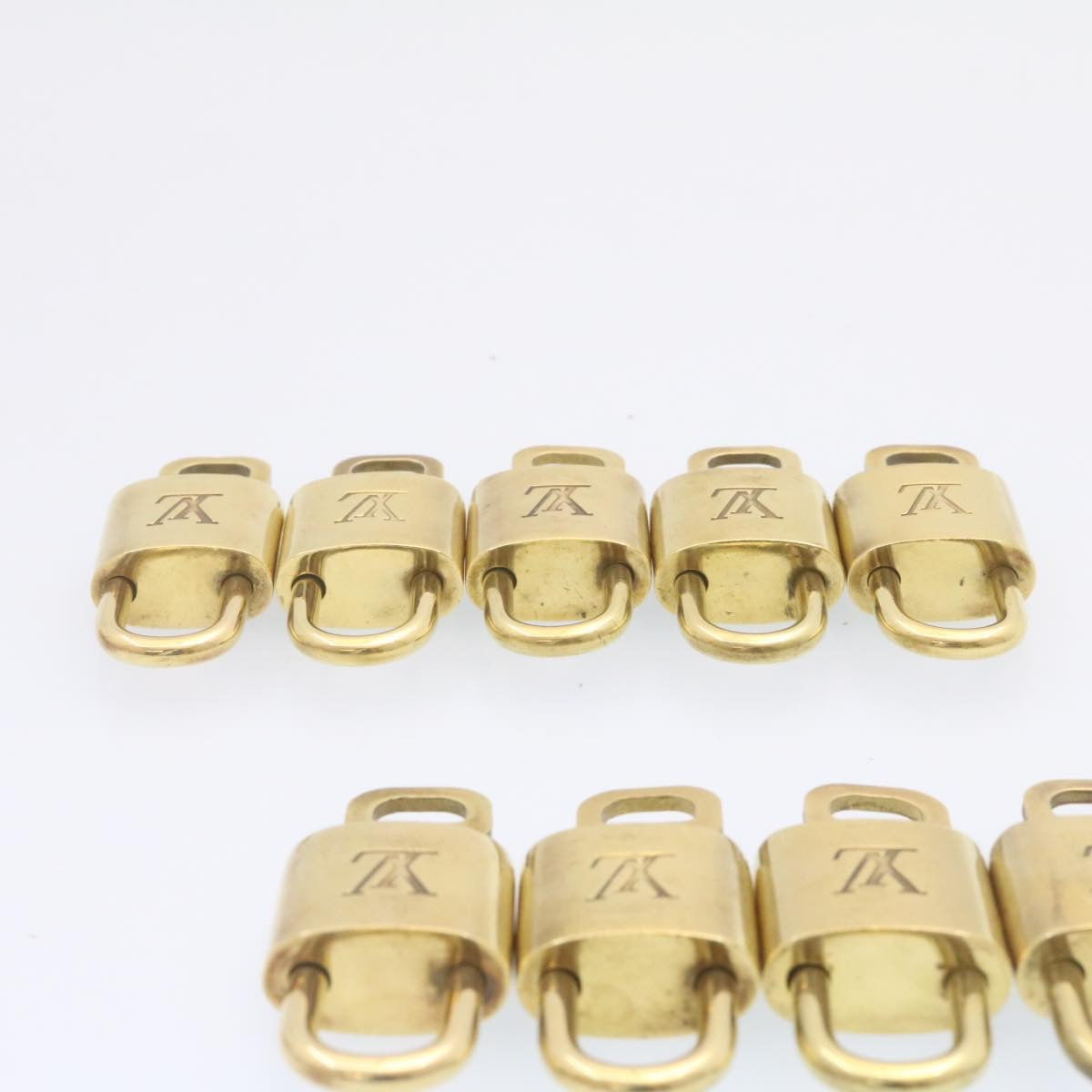 LOUIS VUITTON Padlock 10set Padlock Gold Tone LV Auth am1291g