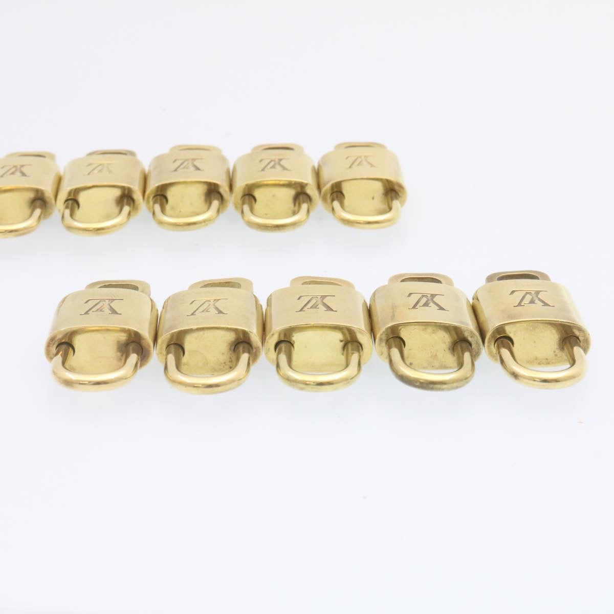 LOUIS VUITTON Padlock 10set Padlock Gold Tone LV Auth am1291g