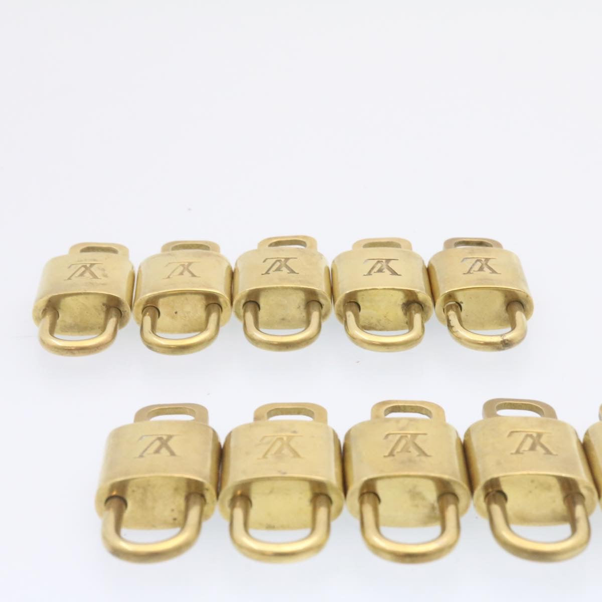 LOUIS VUITTON Padlock 10set Padlock Gold Tone LV Auth am1296g