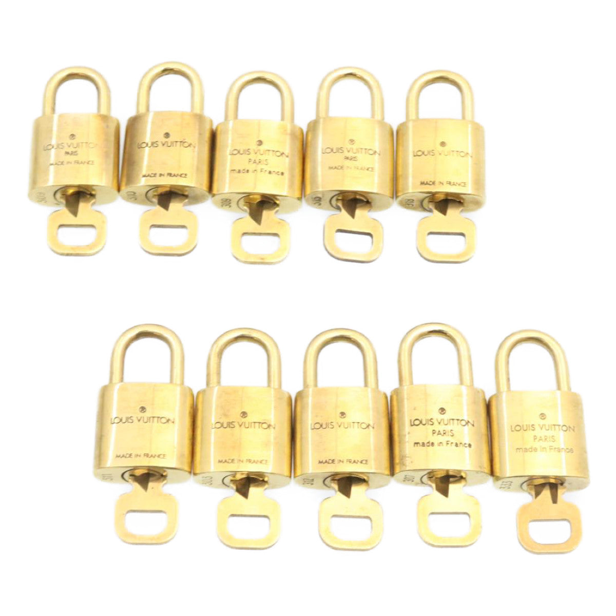 LOUIS VUITTON Padlock 10set Gold Tone LV Auth am1298g