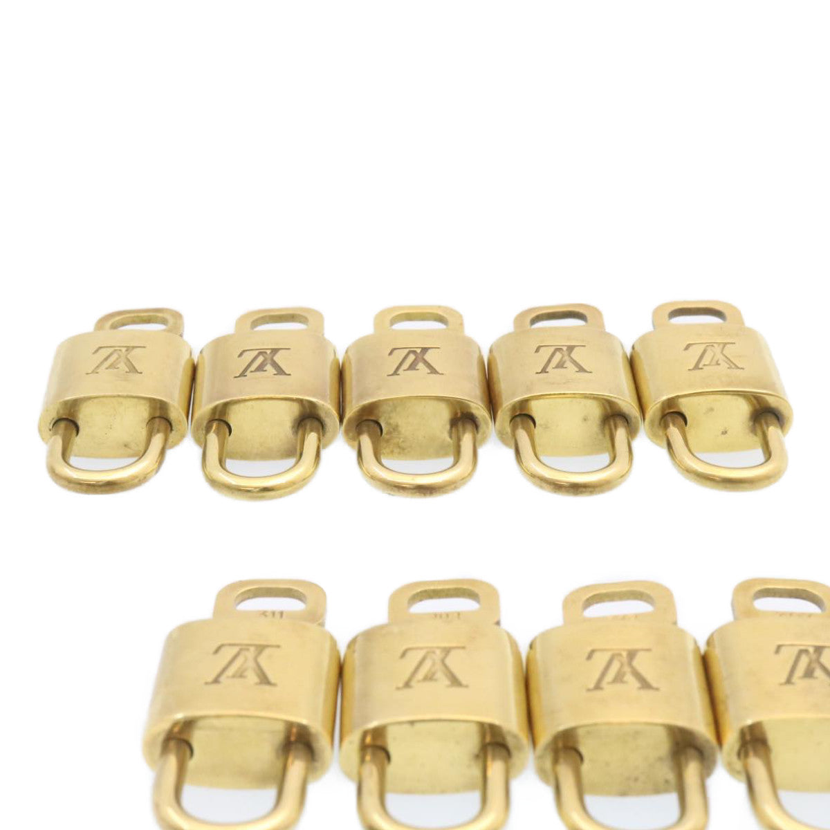 LOUIS VUITTON Padlock 10set Gold Tone LV Auth am1298g