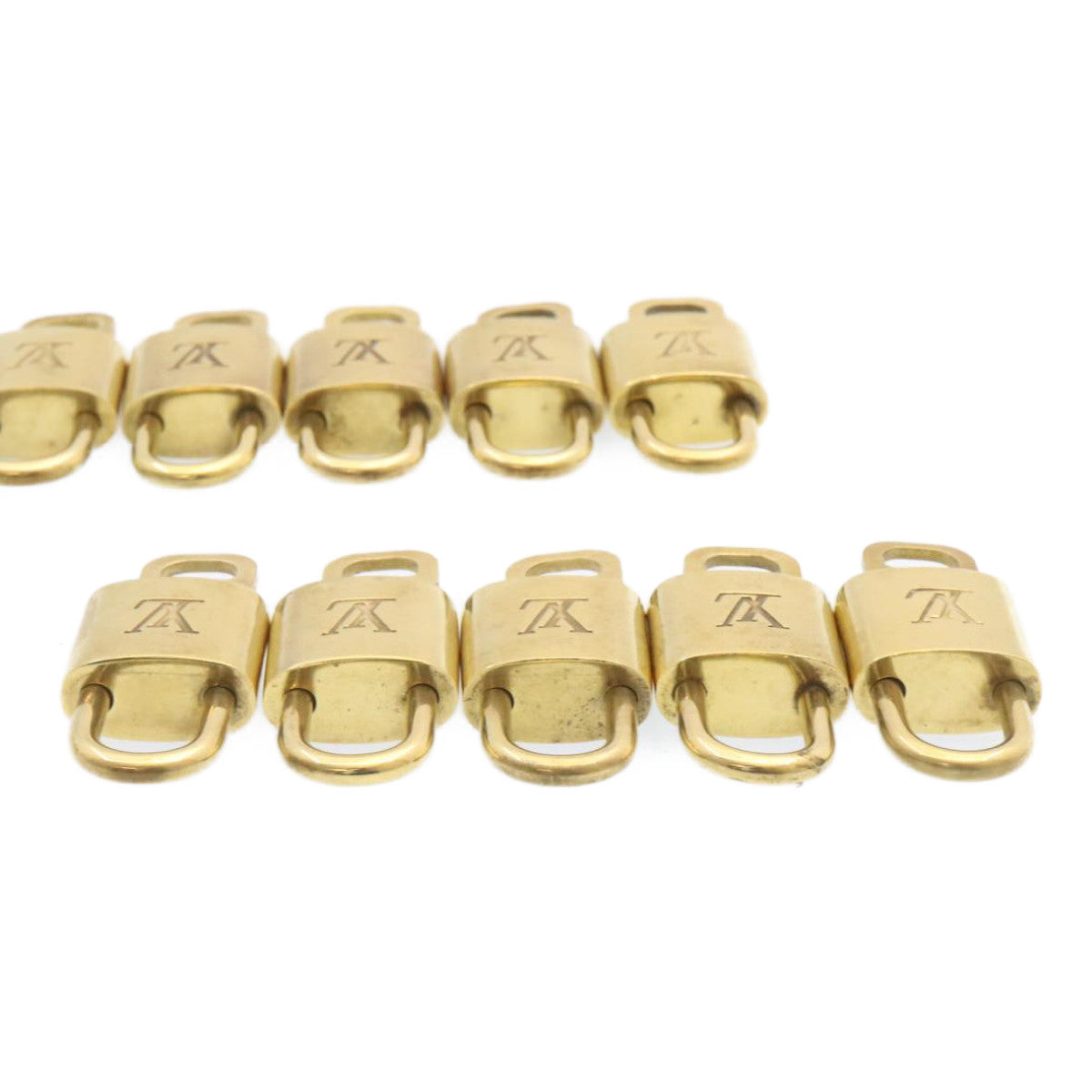 LOUIS VUITTON Padlock 10set Gold Tone LV Auth am1298g