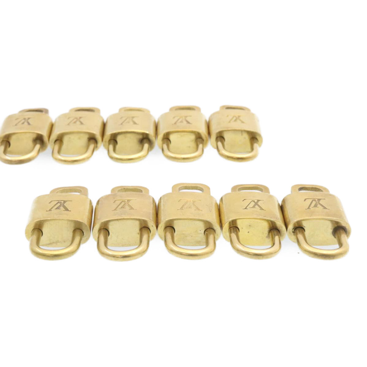 LOUIS VUITTON Padlock 10set Gold Tone LV Auth am1299g