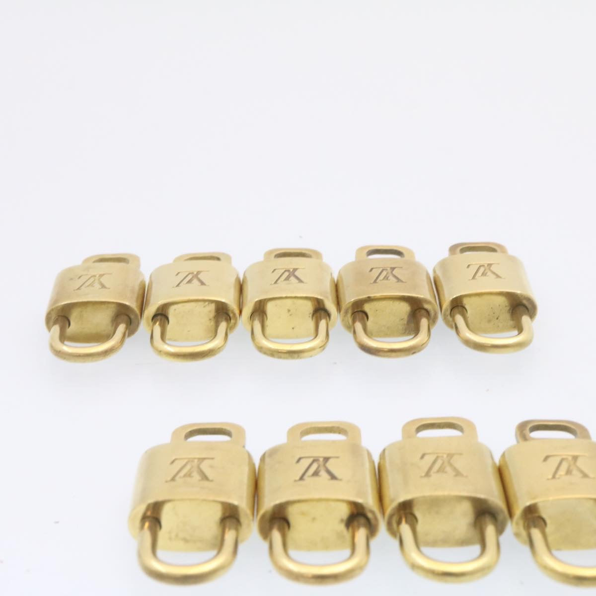 LOUIS VUITTON Padlock 10set Padlock Gold Tone LV Auth am1308g