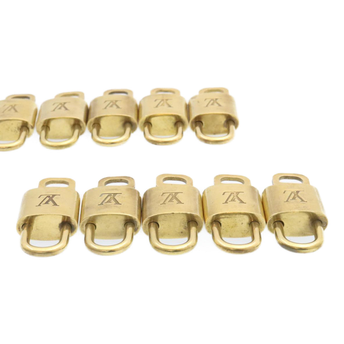 LOUIS VUITTON Padlock 10set Gold Tone LV Auth am1425g