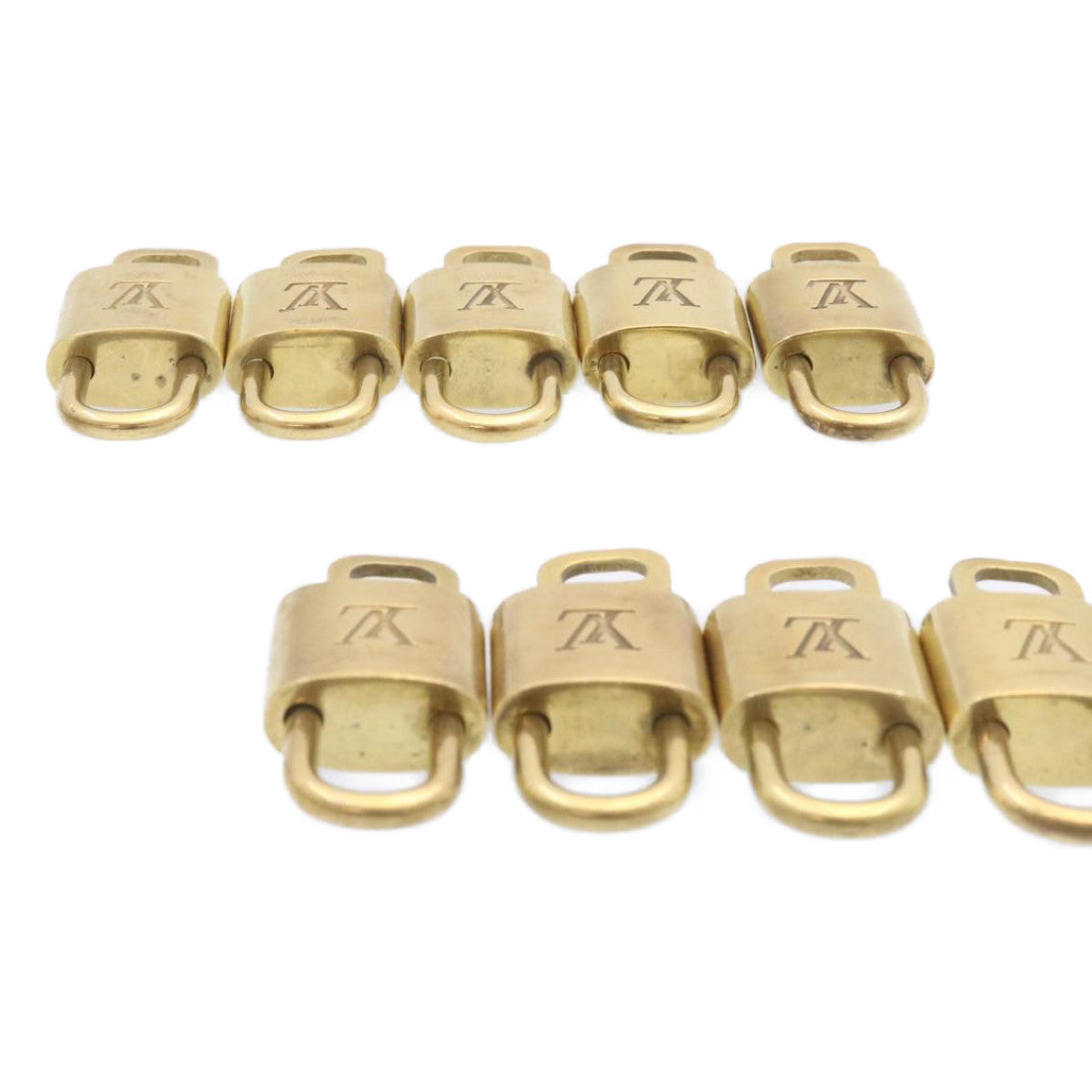 LOUIS VUITTON Padlock 10set Gold Tone LV Auth am1426g