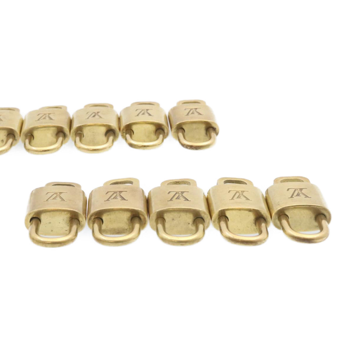 LOUIS VUITTON Padlock 10set Gold Tone LV Auth am1426g