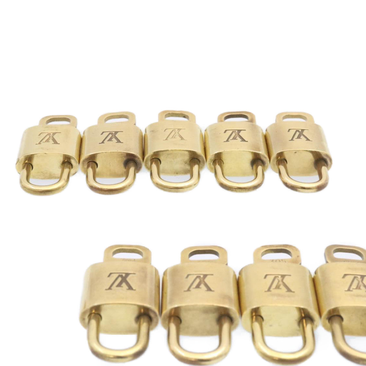 LOUIS VUITTON Padlock 10set Gold Tone LV Auth am1428g