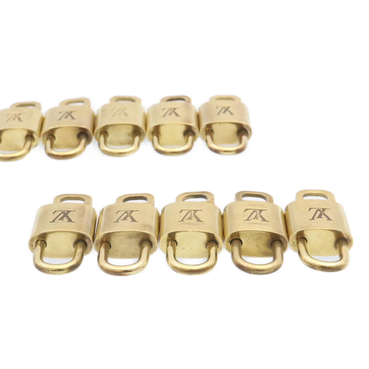 LOUIS VUITTON Padlock 10set Gold Tone LV Auth am1428g