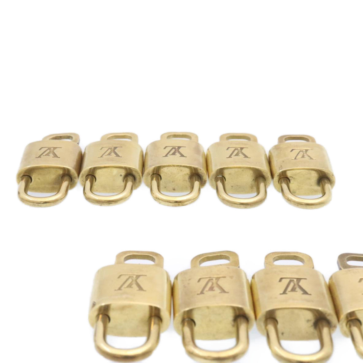 LOUIS VUITTON Padlock 10set Gold Tone LV Auth am1429g